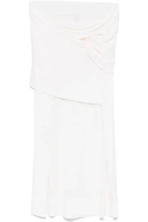 Totême Draped-detailing midi skirt