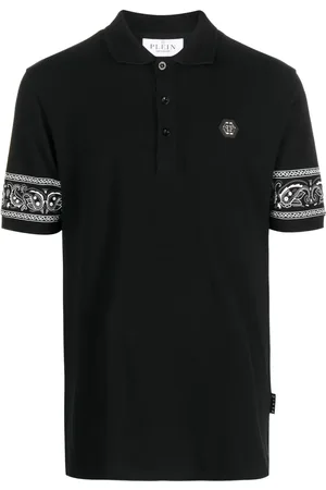 Philipp Plein Bandana-print short-sleeved polo shirt