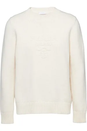 Prada Logo-embroidered cashmere jumper