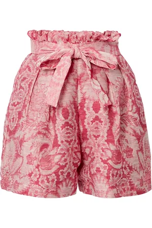 Erdem Floral-jacquard tied shorts