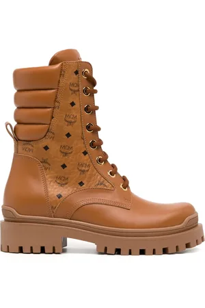 MCM Visetos 40mm monogram ankle boots