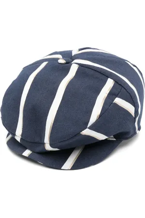 COLORICHIARI Striped baker boy cap