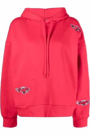 Natasha Zinko Car-embroidered jersey hoodie