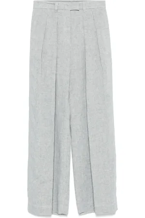 Brunello Cucinelli Metallic-threading trousers