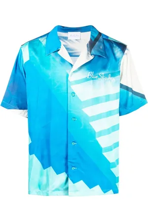 BLUE SKY INN Abstract-print short-sleeved shirt