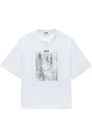 Msgm Graphic-print drop-shoulder T-shirt
