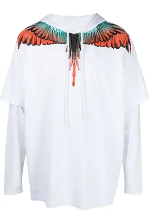 MARCELO BURLON Bird-print layered hoodie