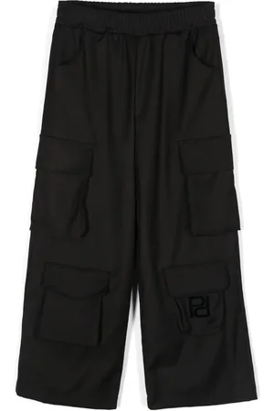Pinko Flocked-logo cargo trousers