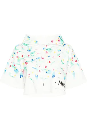 Marni Floral-print cotton hoodie