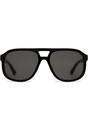 Gucci Pilot-frame logo-plaque sunglasses