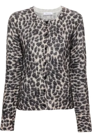 BLUMARINE Leopard-print cardigan
