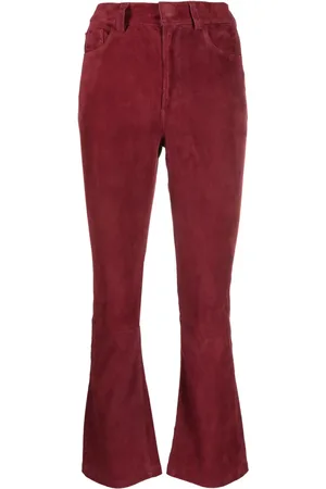 Paula Zircon suede flared trousers