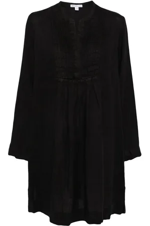 James Perse Linen pin-tuck dress