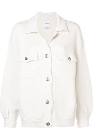 Barrie Contrast-stitching denim-effect jacket