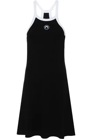 Marine Serre Crescent Moon-embroidered mini dress