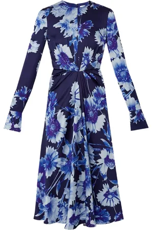 Erdem Draped long-sleeve midi dress