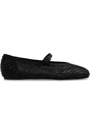 LE SILLA Gilda crystal-embellished ballerina shoes