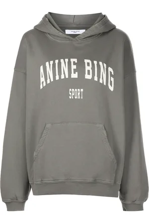 ANINE BING Harvey combed-cotton hoodie