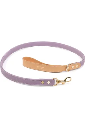 Sporty & Rich Logo-stamp leather dog leash