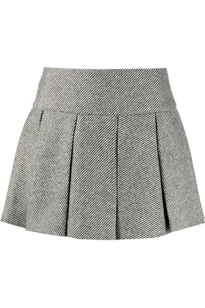 Patou Pleated virgin-wool miniskirt