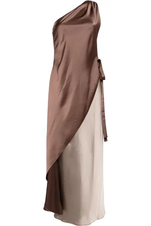 Amsale Draped one-shoulder gown