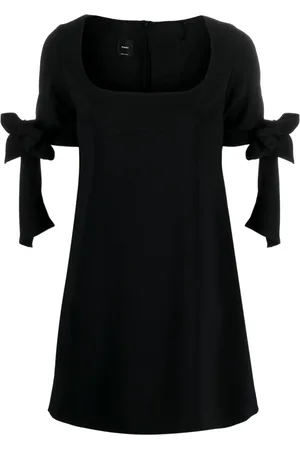 Pinko Bow-detailing square-neck dress