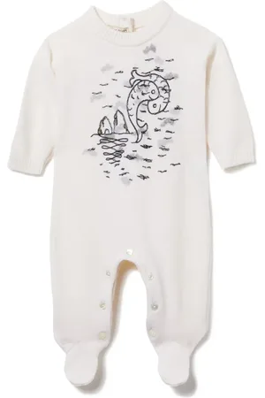 PUCCI Junior Pesci-embroidery babygrow