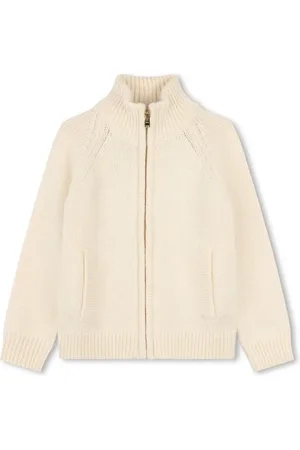 Sonia Rykiel Enfant Logo-embroidered zip-up jumper