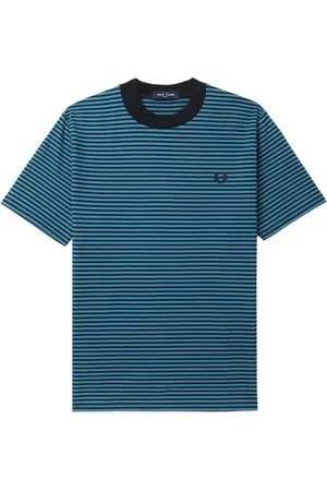 Fred Perry Laurel Wreath-embroidered striped T-shirt