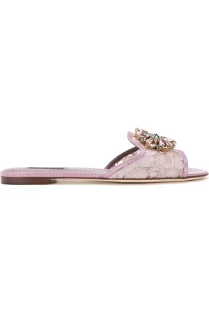 Dolce & Gabbana Rainbow Lace brooch-detail sandals