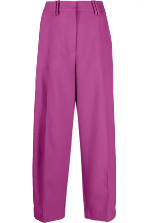 Ganni Pleated straight-leg trousers