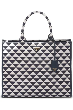 Prada Large Symbole leather tote bag