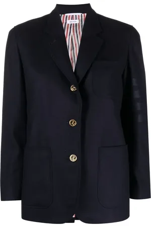 Thom Browne Single-breasted stripe-sleeve blazer
