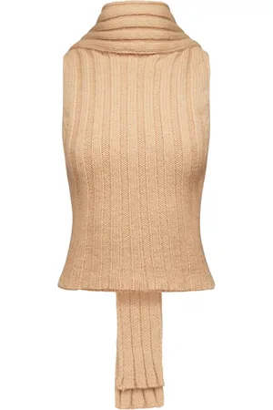 AREA Sleeveless twisted knitted top