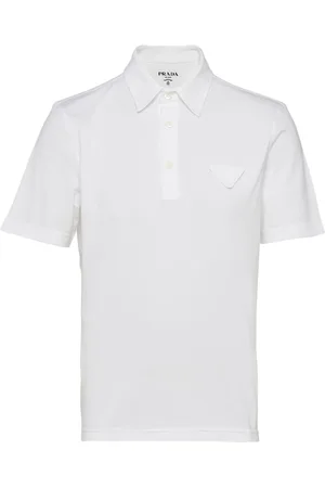 Prada Logo-patch cotton polo shirt