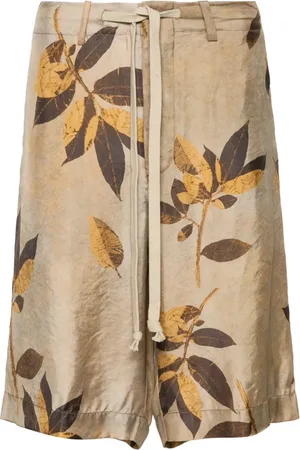 UMA WANG Branches-print shorts
