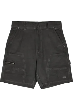 Izzue Logo-plaque faded-effect cargo shorts
