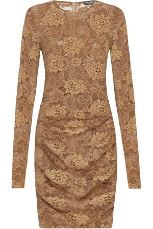 Dolce & Gabbana Floral-lace semi-sheer minidress