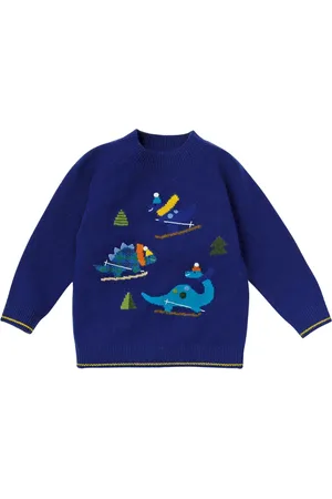 Familiar Patterned intarsia-knit wool top