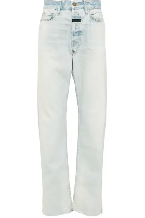 FEAR OF GOD Logo-tag mid-rise straight-leg jeans