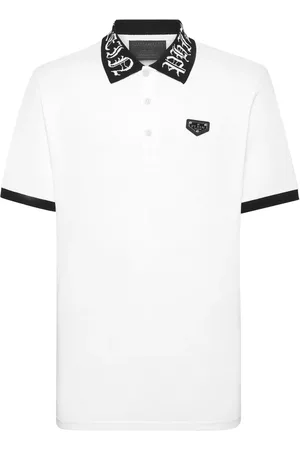 Philipp Plein Logo-plaque cotton polo shirt