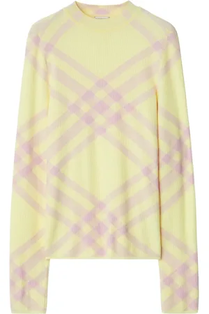 Burberry Check-pattern ribbed jumper
