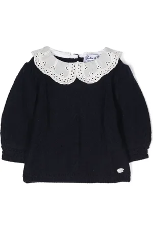 Tartine Et Chocolat Broderie anglaise-collar jumper