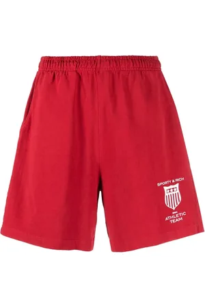 Sporty & Rich Logo-print track shorts