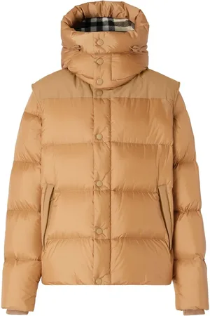 Burberry Detachable-sleeves hooded puffer jacket