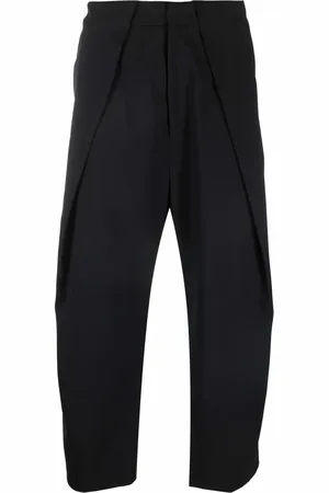 Balmain Draped straight-leg cropped trousers