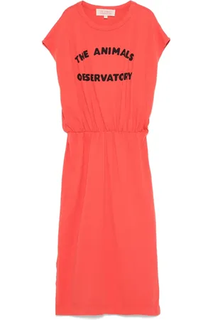 The Animals Observatory Logo-print dress