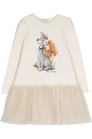 MONNALISA X Disney graphic-print flared dress