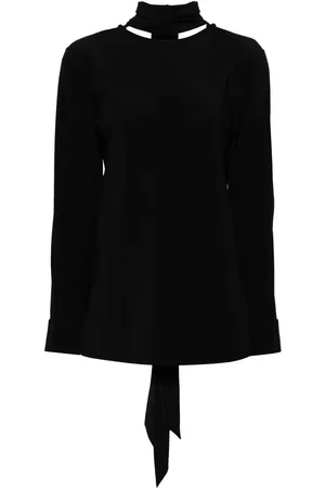 Helmut Lang Detachable-scarf silk blouse