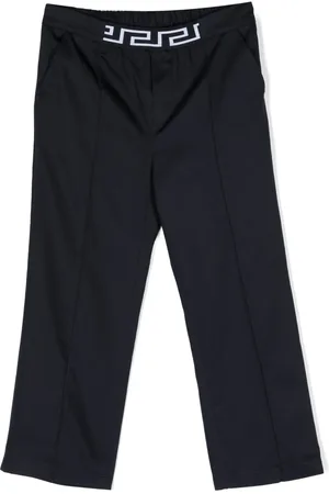 VERSACE Greca-motif cotton trousers